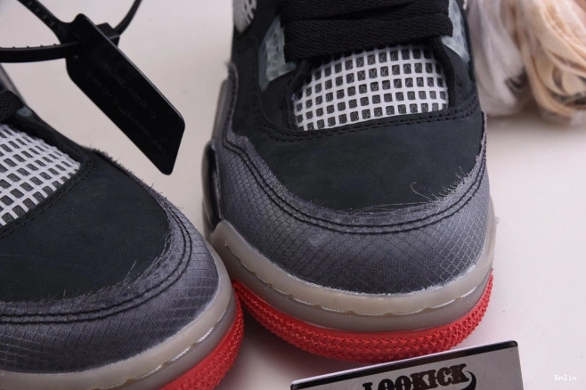 Bmlin Jordan Off 4 x Bred CV9388-001 Retro Air White 0715